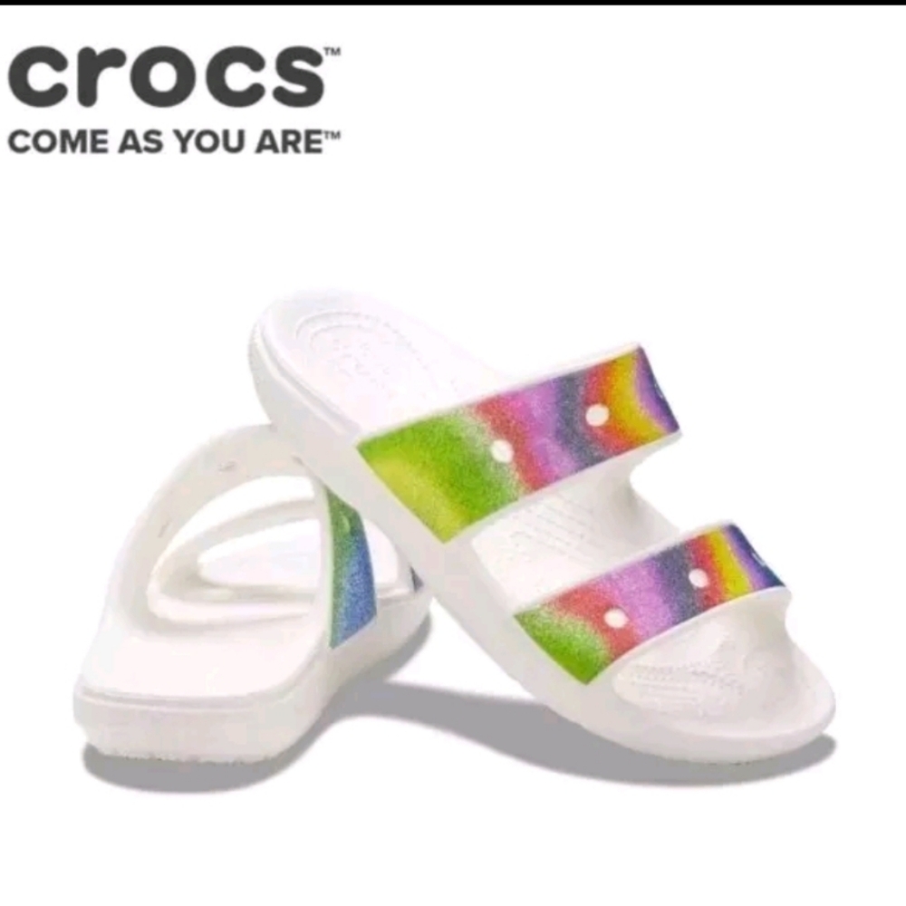 CROCS Tie-Dye Sandels M 10 W 12 Unisex